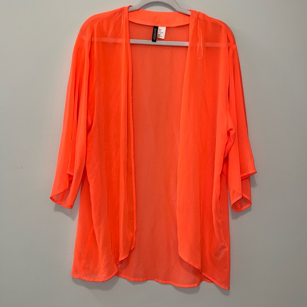 H&M Neon Pink Sheer Cover Up